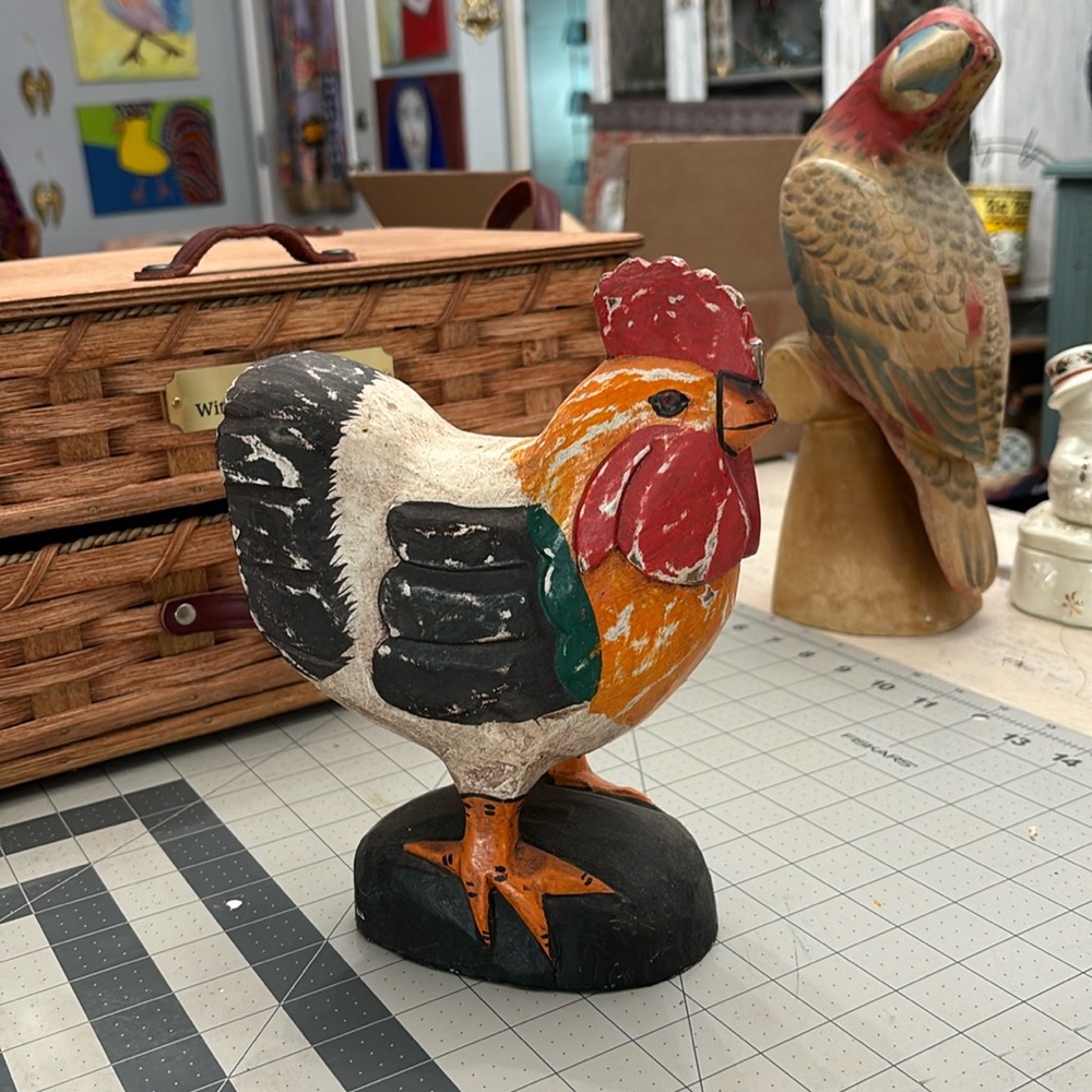 Rustic Farmhouse Folk Art  Chicken